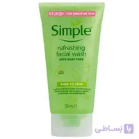 ژل شستشوی شاداب کننده سیمپل مناسب پوست حساس 200میل - Simple