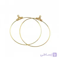 حلقه گوشواره طلایی 40mm بسته دو عددی