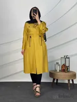مدل مانتو زنانه جلو بسته دکمه دار کد 1330