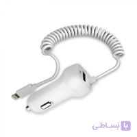 شارژر فندکی هویت مدل HV-UC2019 همراه با کابل لایتنینگ ا Havit HV-UC2019 Car Charger With Lightning Cable