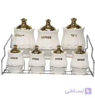 ست پاسماوری و جا ادویه 7 پارچه مدل قلب G1504