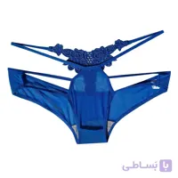 شورت فانتزی بغل بندی آبی