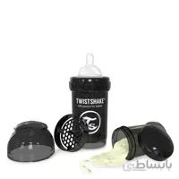 شیشه شیر ضد نفخ 180 میل مشکی تویست شیک Twistshake