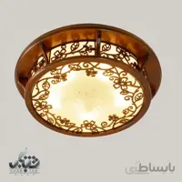 لوستر مدرن سقفی چوبی دارکار مدل فلاور بزرگ کد 313