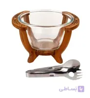 سالاد خوری تیره طرح دار (چوب راش) کد431
