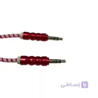 کابل AUX سرفلزی راه راه رنگی