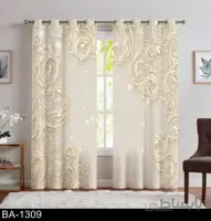 پرده پانچی گل سه بعدی BA-1309