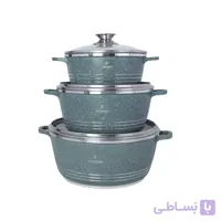سرویس قابلمه گرانیتی لایف اسمایل مدل LIFEP7 3 شامل 6 پارچه ا LIFESMILE LIFEP7-3 Cookware Set