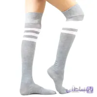 جوراب بالازانو سه خط طوسی ماپاما
