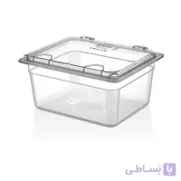 ظرف سس 1/2 عمق 15 شفاف درب دار