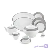 سرویس غذاخوری 102 پارچه چینی زرین سری ایتالیا اف مدل سورن