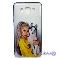 قاب طرح دار سامسونگ J7 2016 طرح دختر و سگ/SAMSUNG J710