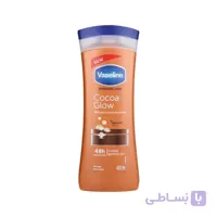 لوسیون بدن وازلین حاوی عصاره کاکائو حجم 400 میل ا Vaseline Intensive Care Cocoa Glow Body Lotion 400ml