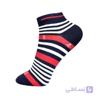 جوراب مردانه مچی طرح لنگر کد R215340
