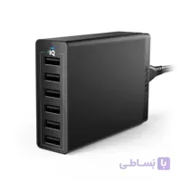شارژر رومیزی انکر با پورت شش‌گانه مدل A2123 PowerPort ا Anker A2123 PowerPort 6 Ports Desktop Charger