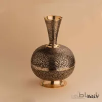 گلدان برنجی طلایی مدل ملون