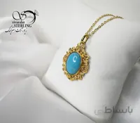 گردنبند زنانه طرح فیروزه