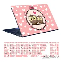 اسکین لپ تاپ طرح Owl کد۰۱ به همراه استیکر کیبورد