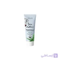 ماسک و اسکراب شاداب کننده الویه ورا و اب نارگیل لاونیچر Love Nature مناسب پوست نرمال
