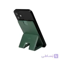 پایه نگهدارنده گوشی آیفون به همراه کیف مخصوص جای کارت با قابلیت اتصال مغناطیسی