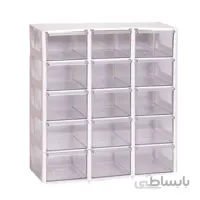 جعبه قطعات 15 کشو 10x11 جهان استیل مدل PS