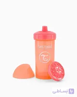 لیوان آبمیوه خوری 360 میل پاستل هلویی تویست شیک Twistshake