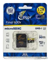 رم میکرو 128 گیگ Vicco man MicroSD U3 90MB/S final 600x