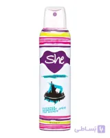 اسپری دئودورانت زنانه شی مدل NEW YORK حجم 150 میلی لیتر ا SHE NEW YORK Deodorant Spray For Women150ml