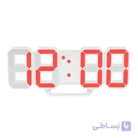 ساعت دیواری و رومیزی بدنه سفید مدل X Segment Clock