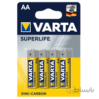 باتری قلمی روی کربن وارتا Super Life AA بسته 4 عددی