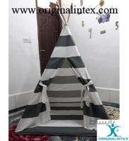 چادر بازی کودک سرخپوستی سفید و خاکستری