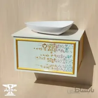 روشویی کابینتی ۹۰ سانتیمتری با سنگ خارجی روکار