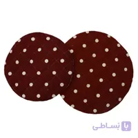 دمکن کتان تک کشدار رزین تاژ طرح خالدار قرمز