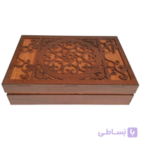 جعبه رومیزی تی بگ و تنقلات و زیر لیوانی مدل Mate Gol کد KL07