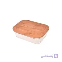 ظرف نگهدانده شیشه ای بامبوم مدل لاوی مستطیل