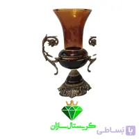 گلدان کریستال مدل عسلی کد G1322-1 کریستال سازان