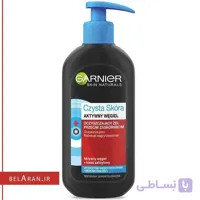 ژل شستشوی صورت زغال گارنیر حجم 200 میلی لیتر ا Garnier Komurlu Face Wash 200 ml
