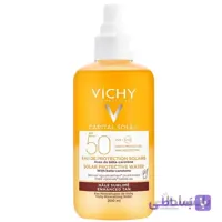 ضد آفتاب برنزه کننده ویشی vichi مدل capital soleil حجم 200 میل| حاوی بتاکاروتن و ضدآب، SPF50 ا VICHY Capital Soleil Solar Protective Water Hydrating SPF50 200ml