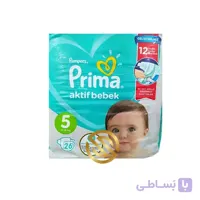 پوشک بچه پریما سایز پنج 26 عددی