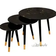 میز عسلی سه تیکه چوبی لوتوس کد T-738