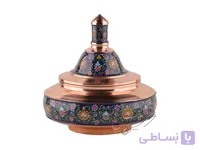 بشقاب پرنده مس و میناکاری پرداز بزرگ
