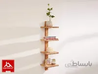 شلف چهار طبقه دیواری ا ساخته شده با چوب درختان جنگلی