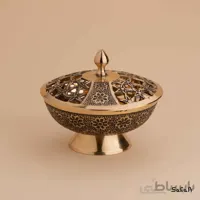 شکلات خوری برنجی طلایی مدل مشبک ستاره