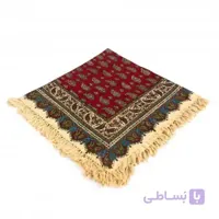 رومیزی قلمکار مربعی زمینه قرمز 80 سانتیمتری اعلاء