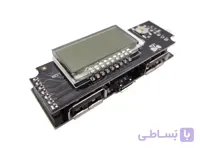 ماژول ساخت پاوربانک Fast Charge دارای نمایشگر و دو خروجی 5V 1A , 2.1A USB