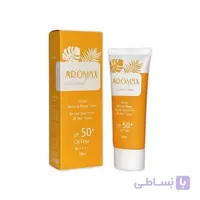 کرم ضد آفتاب آرومکس SPF50 رنگ بژ طبیعی مدل فاقد چربی مناسب انواع پوست حجم 50 میلی لیتر
