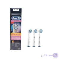 سری یدک مسواک برقی اورال-بی 4 تایی مدل sensi ultra thin ا Oral-B electric toothbrush spare brush, sensi ultra thin model, 4 pices