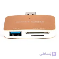 هاب دوبل OTG + USB مدل T-699A