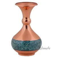 گلدان فیروزه کوب اثر آقاجانی ارتفاع 13 سانتی متر کد GF-38