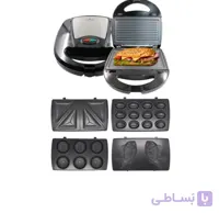 اسنک ساز هفت کاره کلاسی تاچ CLASSY TOUCH مدل CT-1880 ساندویچ ساز وافل ساز بسکویت ساز گریل گردو روسی